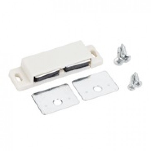(50621-R) Double Magnetic Catch White  ** CALL STORE FOR AVAILABILITY AND TO PLACE ORDER **