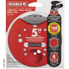 Diablo 5 in. 150-Grit Universal Hole Random Orbital Sanding Disc with Hook and Lock Backing (15-Pack)  ** CALL STORE FOR AVAILABILITY AND TO PLACE ORDER **