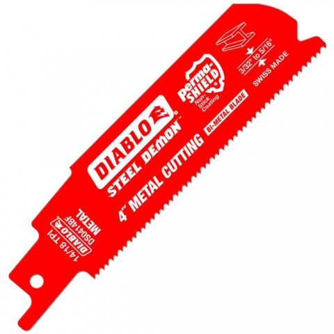 Diablo 4 in. x 14-18-Teeth per in. Medium Metal Cutting Reciprocating Saw Blade (5-Pack)  ** CALL STORE FOR AVAILABILITY AND TO PLACE ORDER **