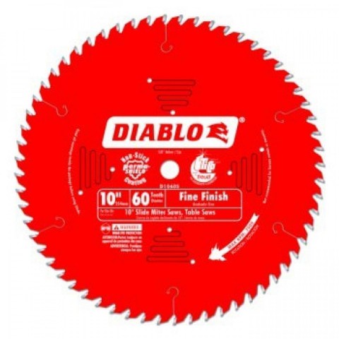 10 in. x 60 Tooth Fine Finish Diablo Saw Blade  ** CALL STORE FOR AVAILABILITY AND TO PLACE ORDER **