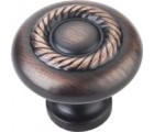 (Z117) 1 1/4" Knob with Rope Detail Jeffery Alexander Lenoir  ** CALL STORE FOR AVAILABILITY AND TO PLACE ORDER **