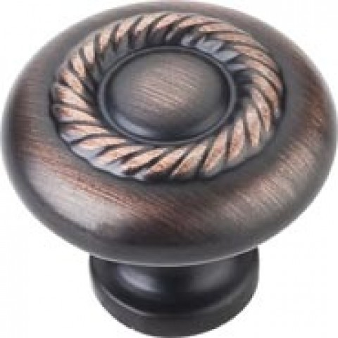 (Z117) 1 1/4" Knob with Rope Detail Jeffery Alexander Lenoir  ** CALL STORE FOR AVAILABILITY AND TO PLACE ORDER **